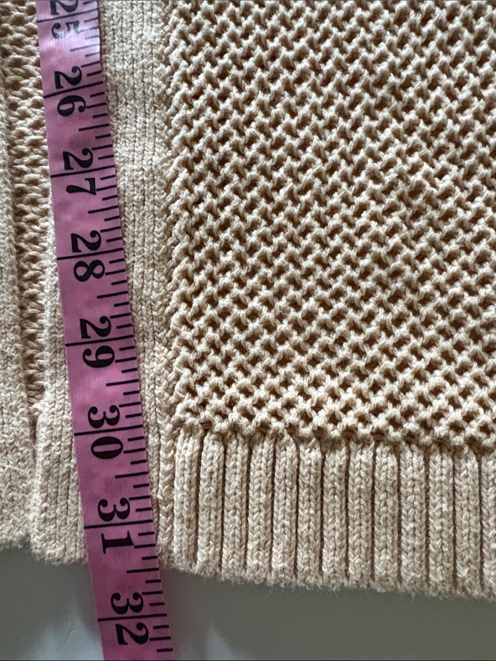 Banana Republic Cream Open-Front Waffle Knit Cardigan - Picture 8 of 8